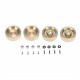 AXIAL SCX24 6MM BRASS WHEEL WEIGHT WITH HEX ADAPTOR (4PCS)
