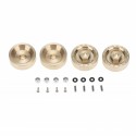 AXIAL SCX24 6MM BRASS WHEEL WEIGHT WITH HEX ADAPTOR (4PCS)