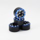 AXIAL SCX24 CNC ALUMINUM SCREWS-STYLE BEADLOCK WHEELS BLUE (4PCS)