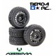 Absima 1:10 Wheel Set "Rally Winded Design" black (4)