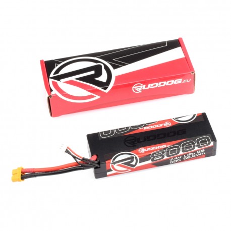  RUDDOG 8000MAH 50C 7.4V LIPO STICK PACK BATTERY WITH XT60 PLUG  