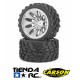 CARSON Tyre/ wheel rim set Off-Road C V-10T Chrome (2)