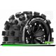 LOUISE RC MT-MCROSS - 1-10 MT TIRE SET - SOFT - BLACK CHROME 2.8WHEELS-HEX14MM