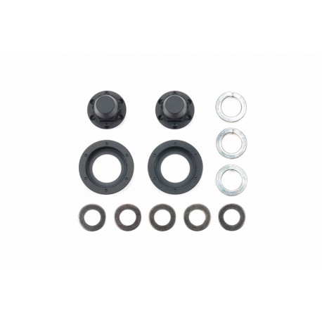 TAMIYA HUB NUTS FOR SINGLE WHEELS Black/2Pcs