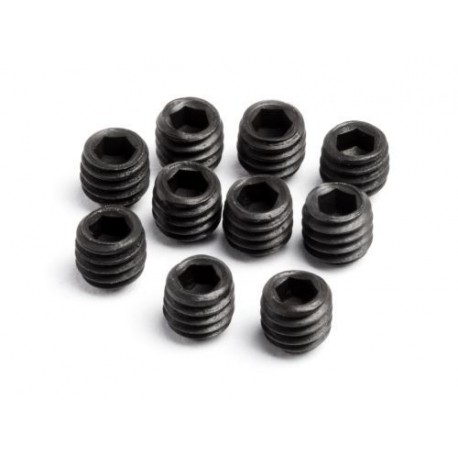 SCREW GRUB 3X3MM STEEL BLACK (10PCS)
