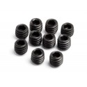 SCREW GRUB 3X3MM STEEL BLACK (10PCS)