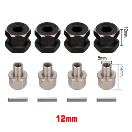 HEXAGONOS DE RUEDA ALUMINIO 12.0 BLACK