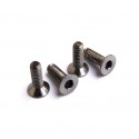 Hiro Seiko M2x10 Titan64 Hex Socket Flat Head Screw (4pcs)