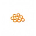 Hiro Seiko 3mm Alloy Spacer Set (0.5mm) [Orange]