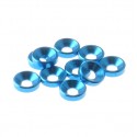 Hiro Seiko 3mm Alloy Countersunk Washer [TAMIYA-Blue] ( 10 pcs)