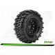 LOUISE CR-CHAMP 1:24 CRAWLER TIRE SET MOUNTED SUPER SOFT BLACK 1.0R