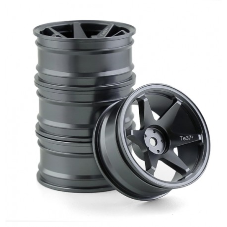 AUSTAR ALU TE37 DRIFT RIMS TITANIUM OFF+6 (4 PCS)