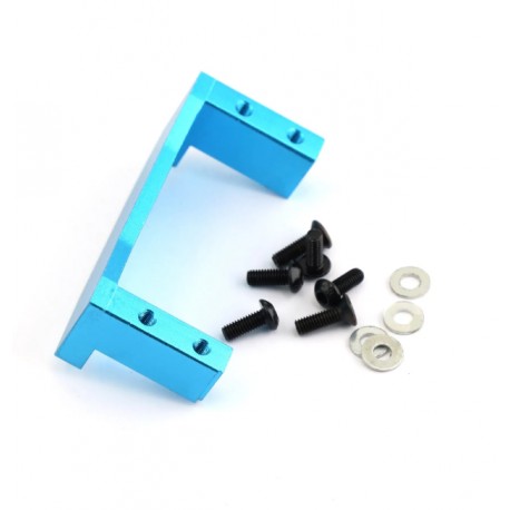 GPM Supporto Servo In Alluminio Blu Per Kyosho Mini Inferno E Mini Inferno ST - Aggiornamento Con Viti E Spessori Per Servo Hitec E JR