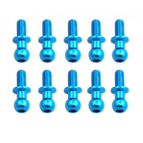 ALUMINUM BALL STUD BLUE L:6 (10PCS)