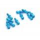 ALUMINUM BALL STUD BLUE L:6 (10PCS)