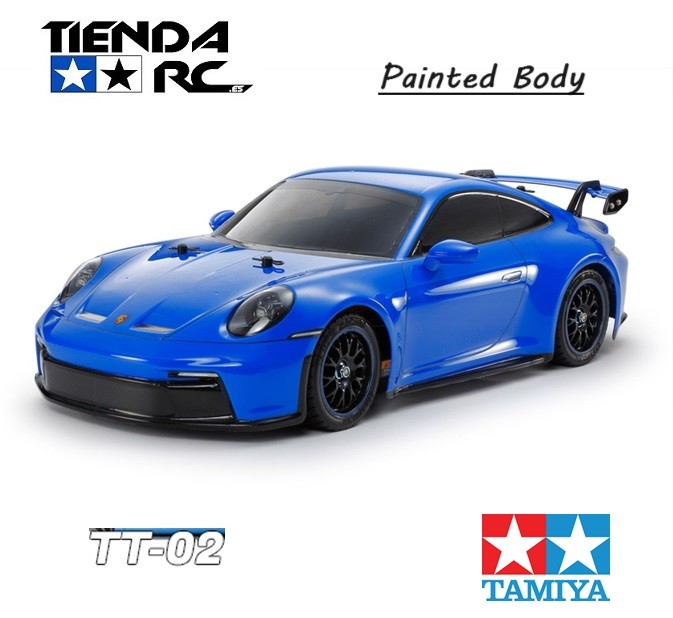 タミヤ TB-02 Porsche RC TAMIYA TT02 PORSCHE 911 GT3 992 (Blue Painted Body) - Tienda RC