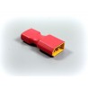 ADAPTADOR CONECTOR XT60 MACHO  A T-PLUG HEMBRA