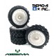 Absima 1:10 Wheel Set "Rally Block Design" white (4)