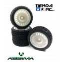 Absima 1:10 Wheel Set "Rally Winded Design" white (4)