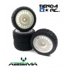Absima 1:10 Wheel Set "Rally Winded Design" white (4)