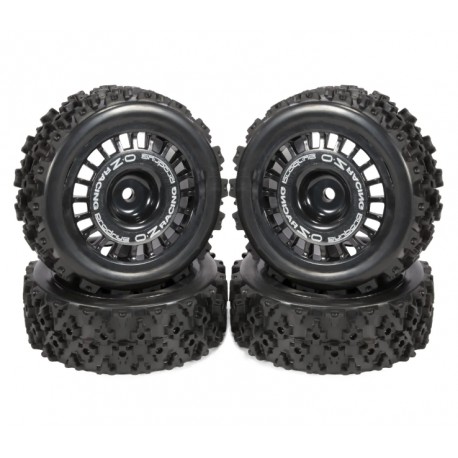 AUSTAR ROCK BLOCK SOFT+RALLY DISH WHEELS BLACK