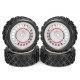AUSTAR ROCK BLOCK SOFT+RALLY DISH WHEELS WHITE