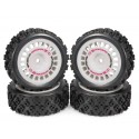AUSTAR ROCK BLOCK SOFT+RALLY DISH WHEELS WHITE
