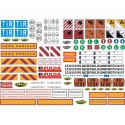 CARSON 1:14 Sticker-Sheet Truck Caution-Signs