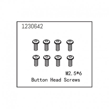 ABSIMA Button Head Screws M2.5*6