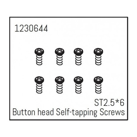 ABSIMA Button Head Screws - Selftapping M2.5*6