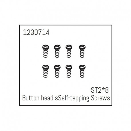 ABSIMA Button Head Screws - Selftapping M2.5*6