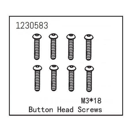 ABSIMA Button Head Screw M3x18
