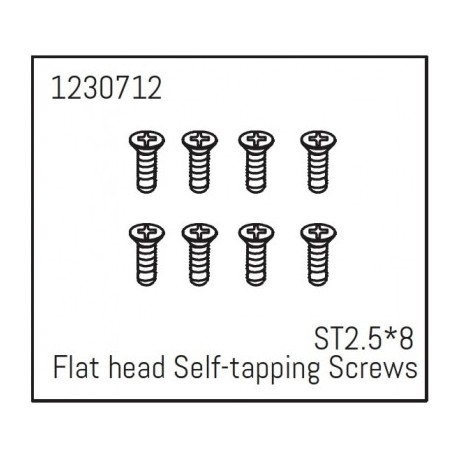 ABSIMA Flat head Self-tapping screws ST2.5x8