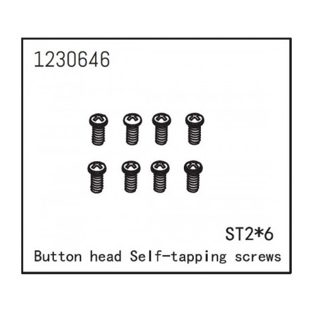 ABSIMA Button Head Screws - Selftapping M2*6