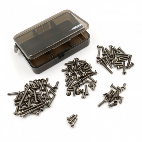 YEAH RACING TITANIUM SCREW ASSORTED SET W/BOX FOR TAMIYA BBX (BB-01)
