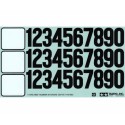 TAMIYA Sticker Car Numbers BBX BB-01
