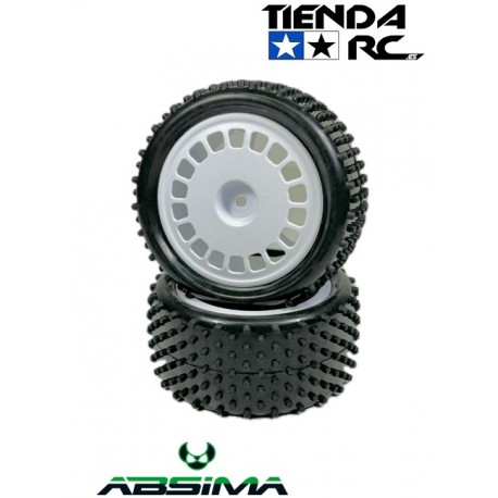 ABSIMA 1:10 Buggy Wheel Set "Mini Pin" rear white (2)