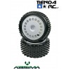 ABSIMA 1:10 Buggy Wheel Set "Mini Pin" rear white (2)