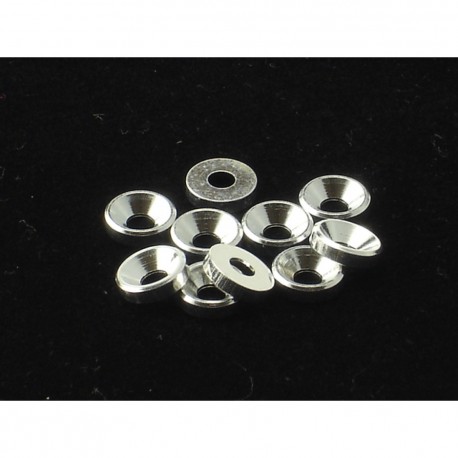 3MM ARANDELAS CONICAS ALUMINIO PLATA