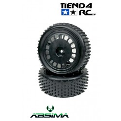 ABSIMA 1:10 Buggy Wheel Set "Mini Pin" front black (2)