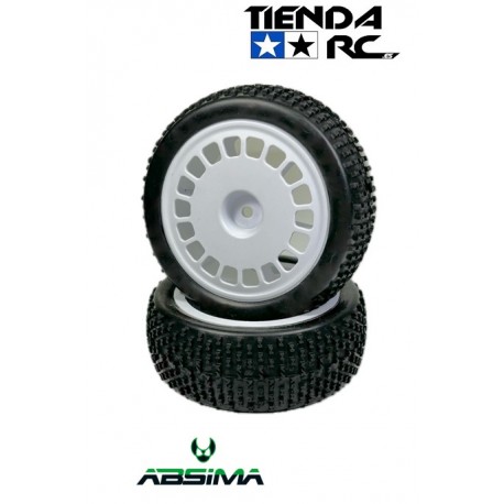 ABSIMA 1:10 Buggy Wheel Set "Mini Block" front white (2)