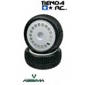 ABSIMA 1:10 Buggy Wheel Set "Mini Block" front white (2)