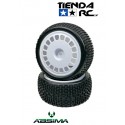 ABSIMA 1:10 Buggy Wheel Set "Mini Block" rear white 2