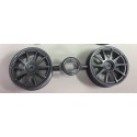 TAMIYA 10-SPOKE ONE PIECE WHEELS (Black)