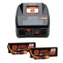 SPEKTRUM Smart Powerstage 4S: (2) G2 5000mAh 2S LiPo IC5 & S2100 Charger EU