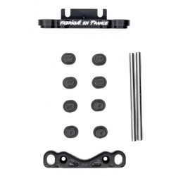 Complete kit of reinforced aluminum rear wheel chocks. OAS (made in France)