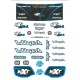HOBBYTECH UNCUT BLUE/GREY NXT EVO BODY WITH STICKERS