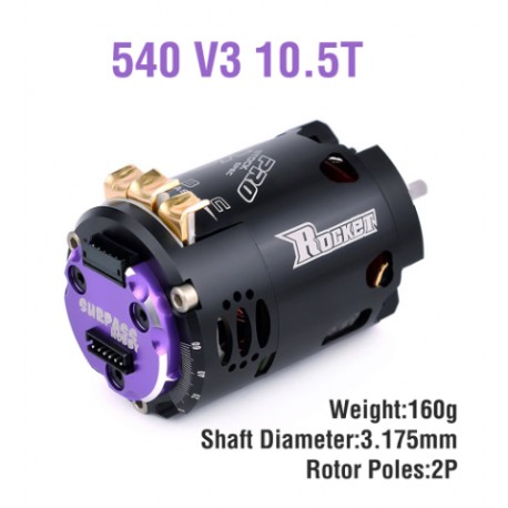 ROCKET RC 10.5T 540 V3 STOCK SPEC SENSORED BRUSHLESS MOTOR