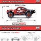 ARRMA MOJAVE GROM DT MEGA 380 Brushed 4X4 RTR , Red/Black