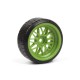 HPI Falken Azenis Drift Tire Premounted on HRE C90 Wheel Green (6mm OS) 4pcs